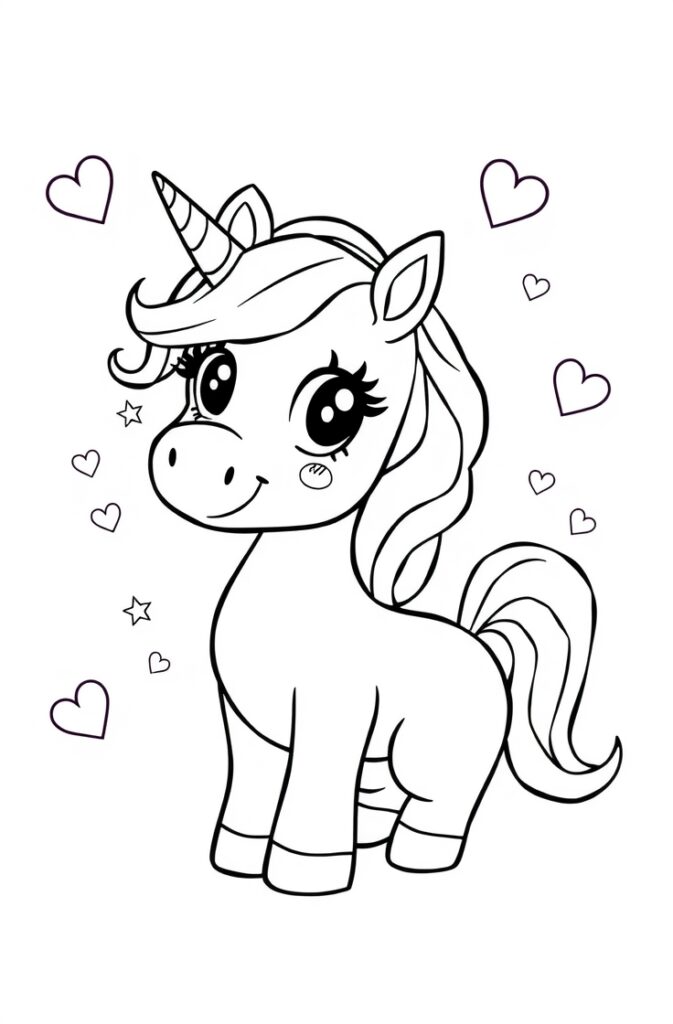 Unicorn Coloring Pages