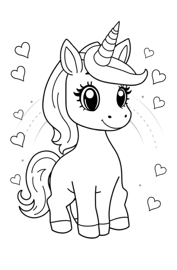 Unicorn Coloring Pages
