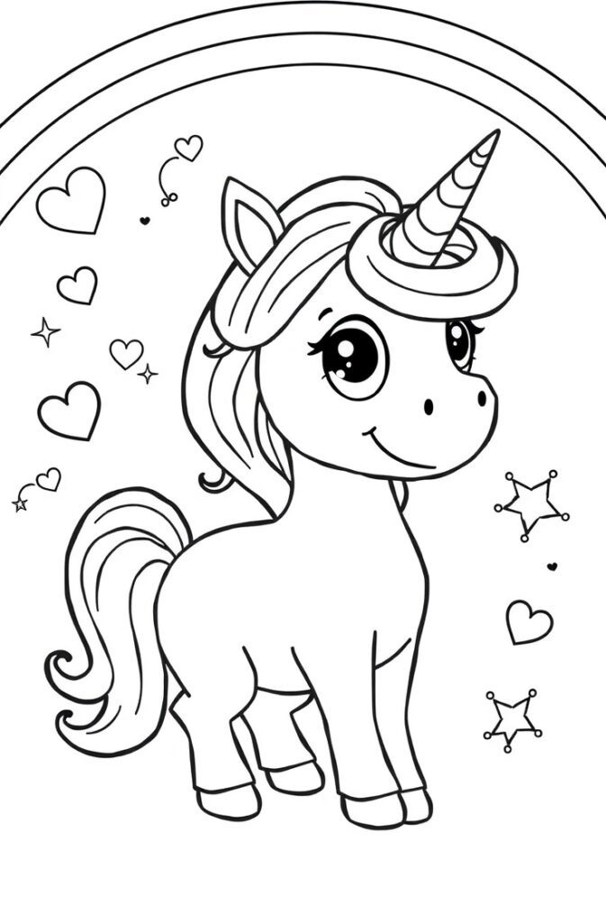 Unicorn Coloring Pages