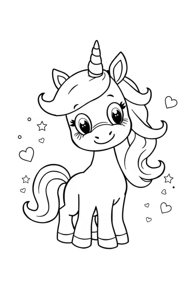 Unicorn Coloring Pages