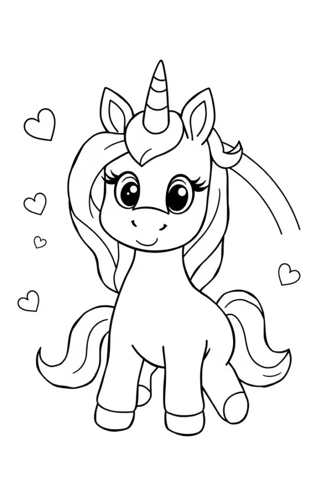 Unicorn Coloring Pages