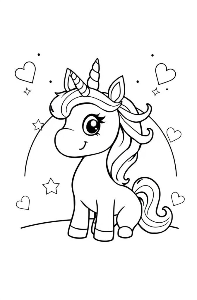 Unicorn Coloring Pages