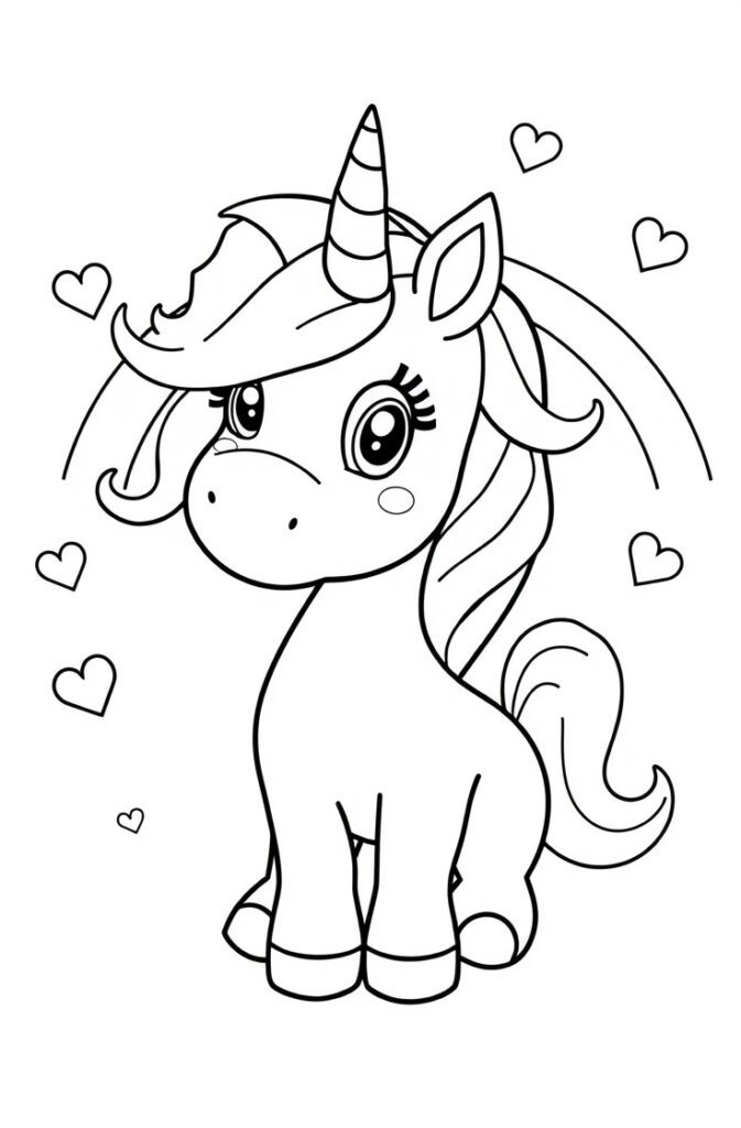 Unicorn Coloring Pages
