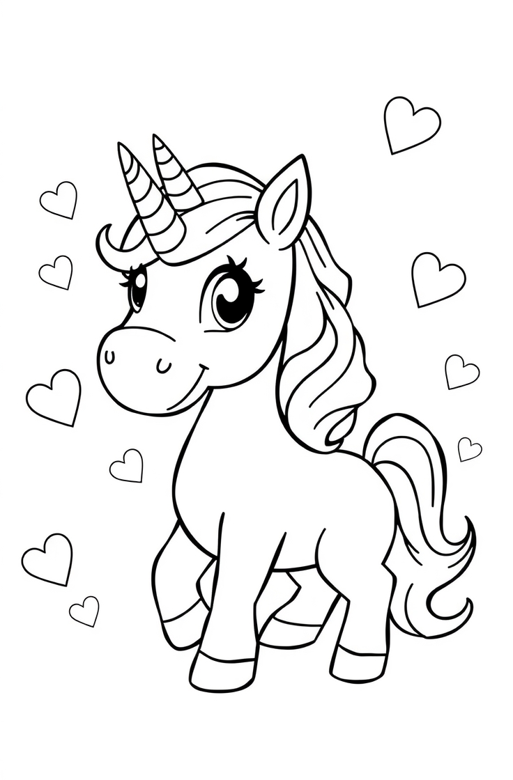 Unicorn Coloring Pages