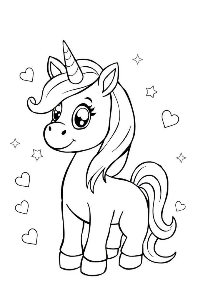 Unicorn Coloring Pages