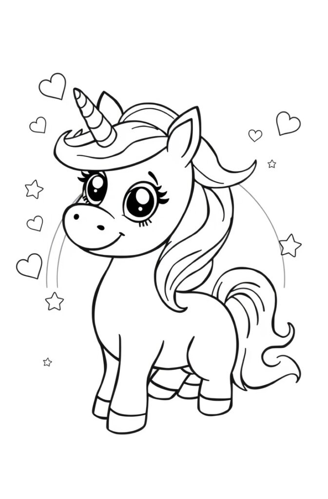 Unicorn Coloring Pages