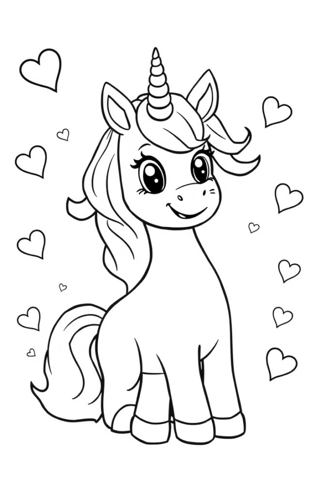Unicorn Coloring Pages