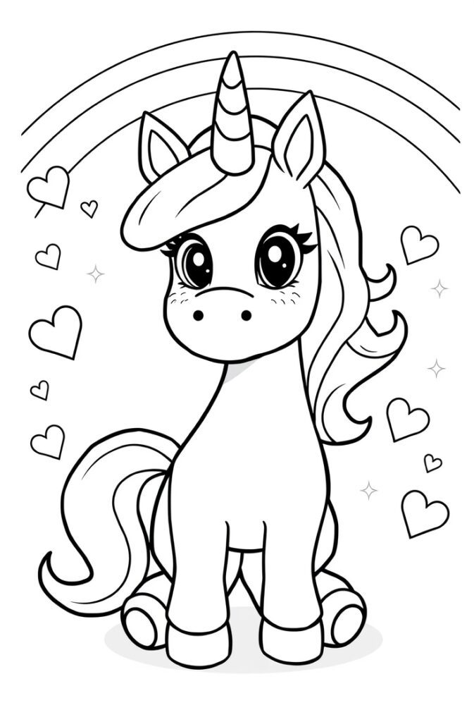 Unicorn Coloring Pages
