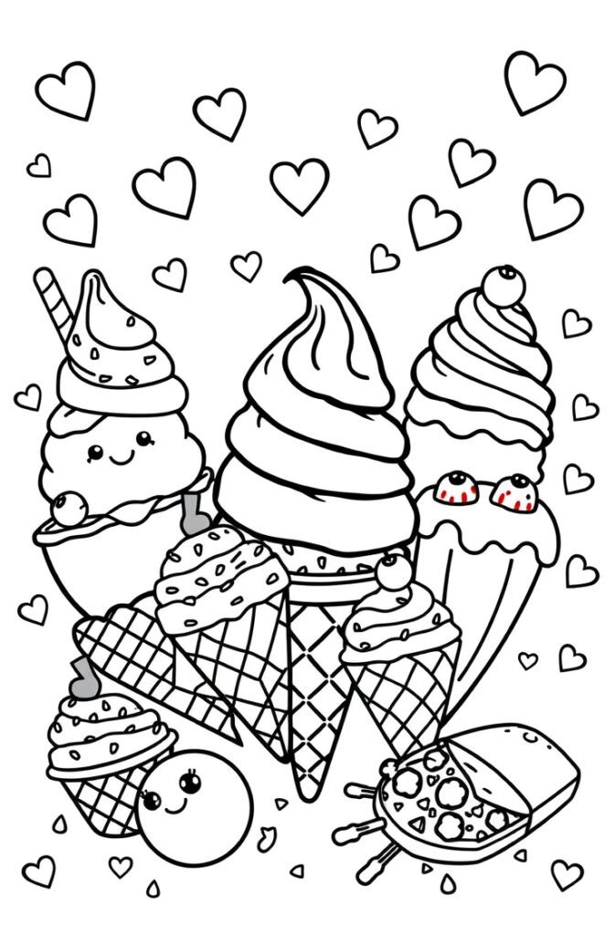 ice cream coloring pages