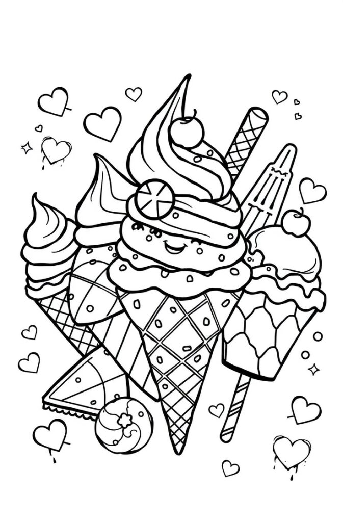 ice cream coloring pages