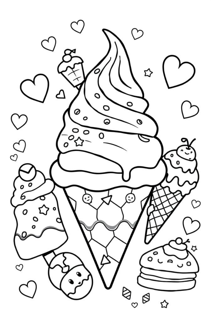 ice cream coloring pages