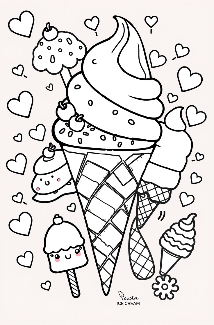 ice cream coloring pages