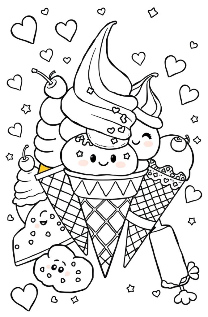 ice cream coloring pages