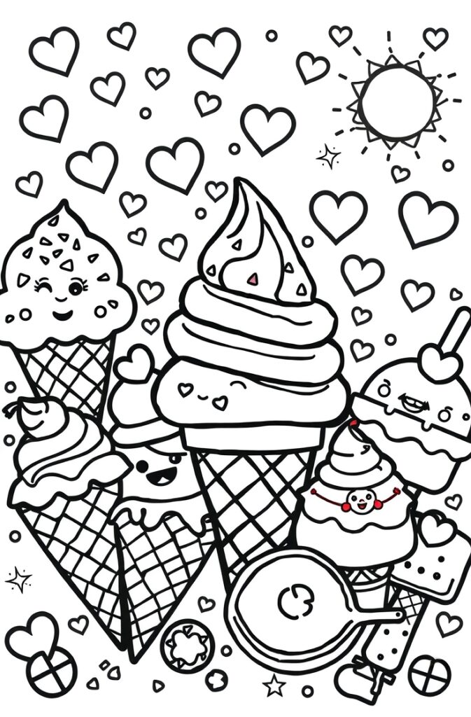 ice cream coloring pages