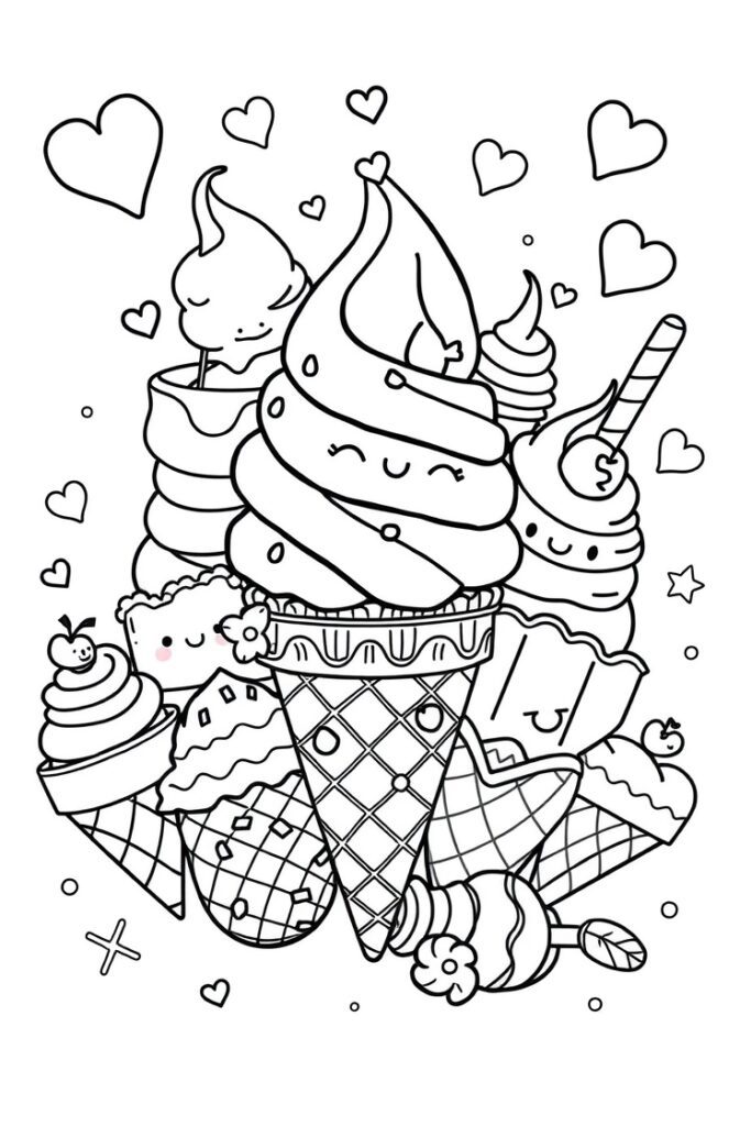 ice cream coloring pages