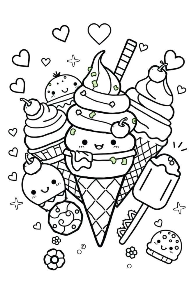 ice cream coloring pages