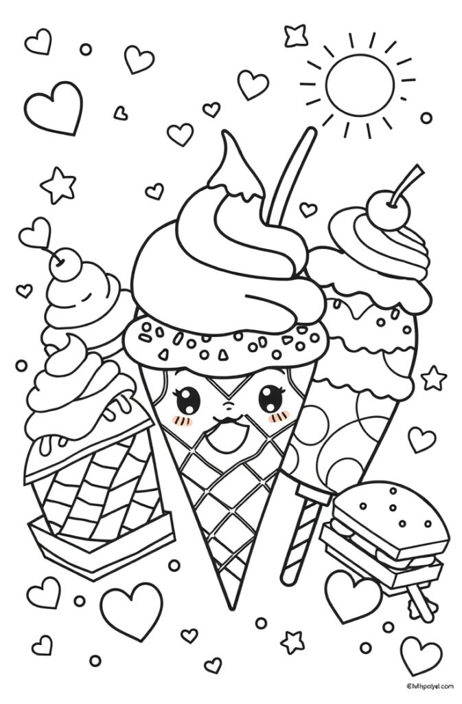 ice cream coloring pages