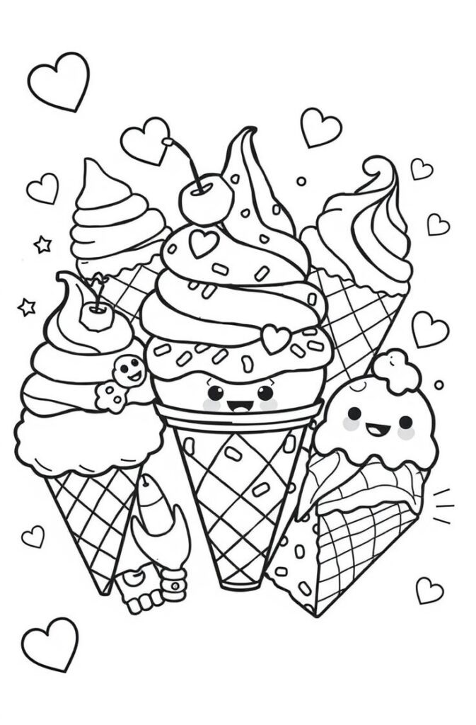 ice cream coloring pages
