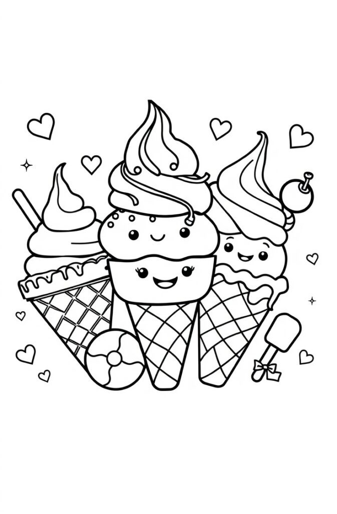 ice cream coloring pages