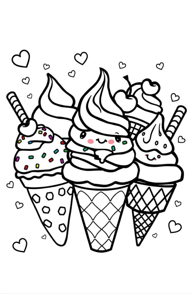 ice cream coloring pages