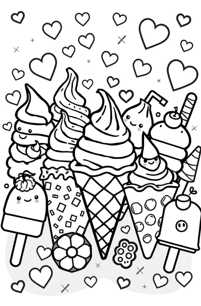 ice cream coloring pages