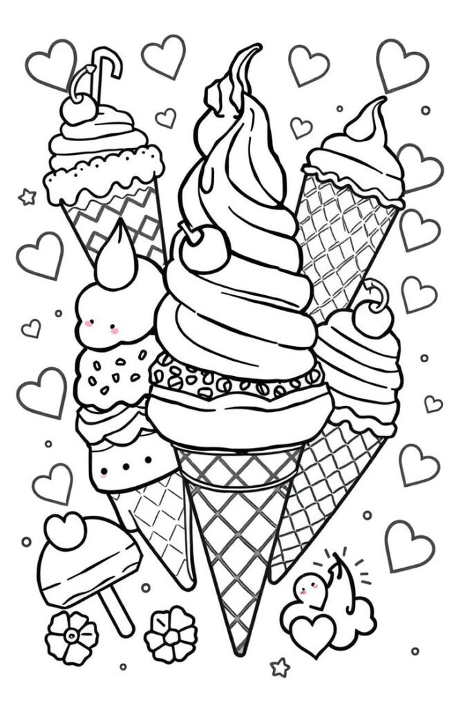 ice cream coloring pages