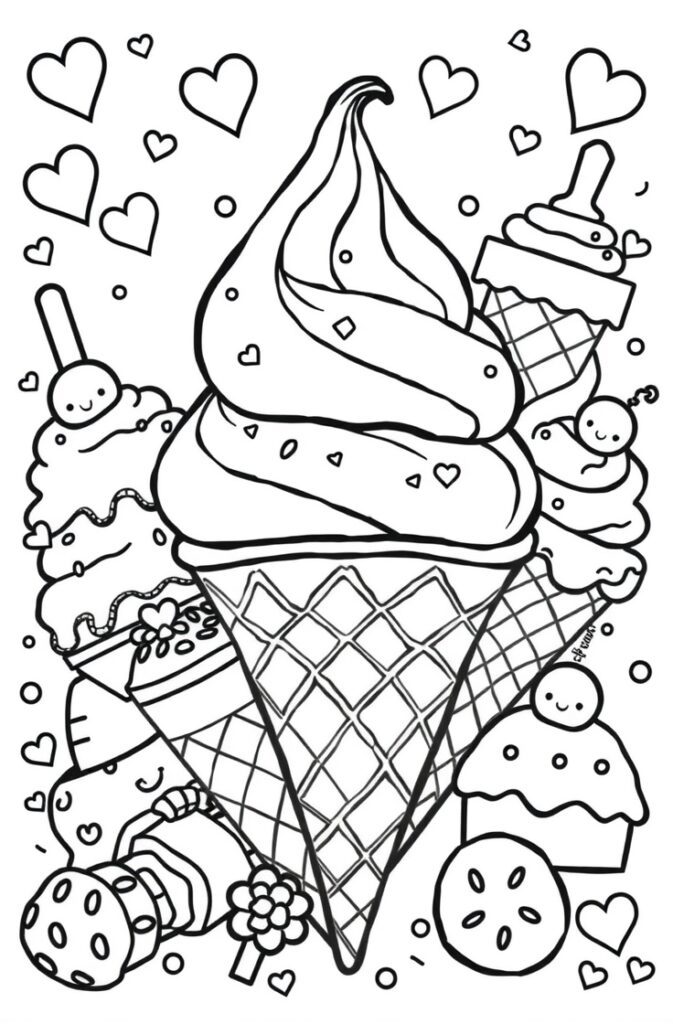 ice cream coloring pages