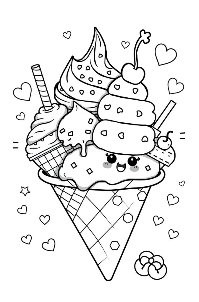 ice cream coloring pages