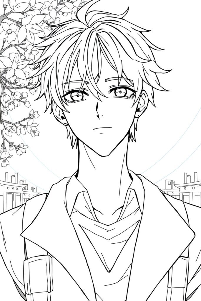 anime coloring pages for teens