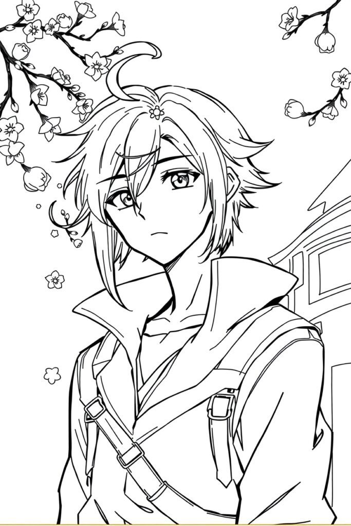 anime coloring pages for teens