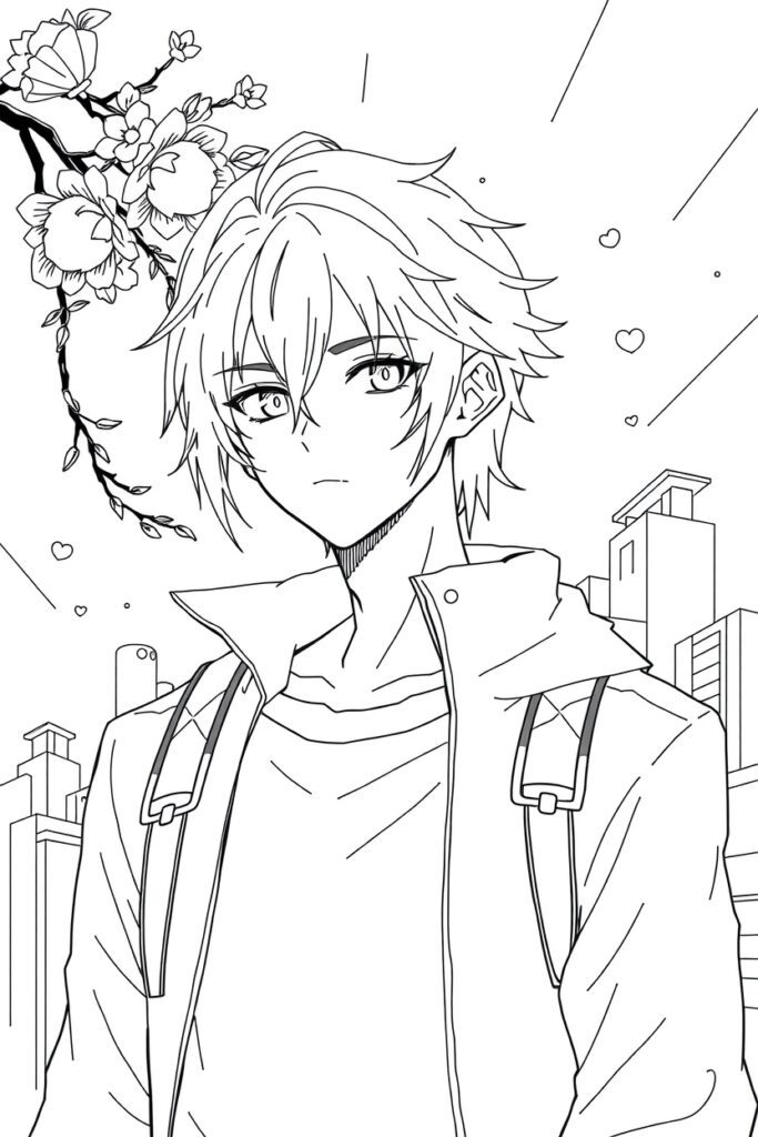 anime coloring pages for teens