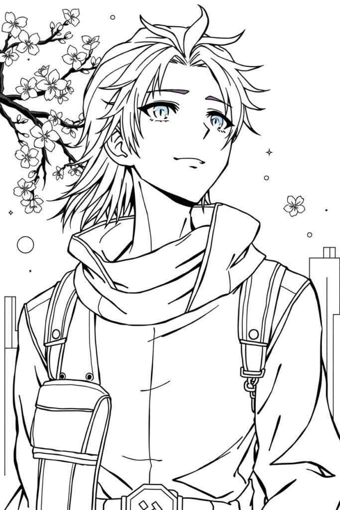 anime coloring pages for teens