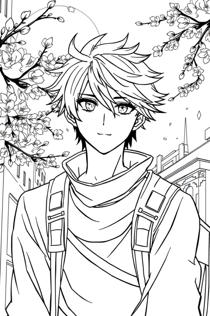 anime coloring pages for teens