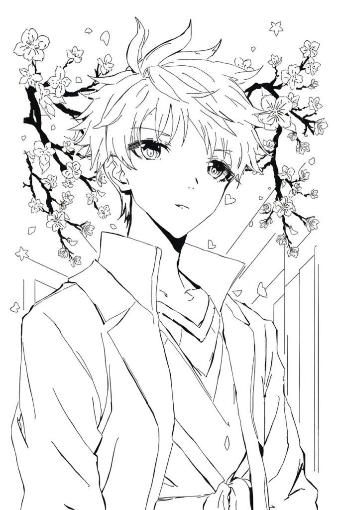anime coloring pages for teens