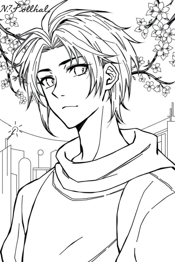 anime coloring pages for teens
