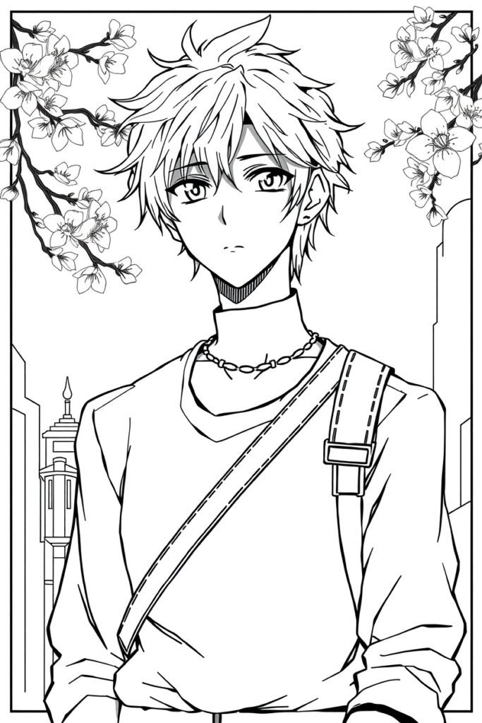 anime coloring pages for teens