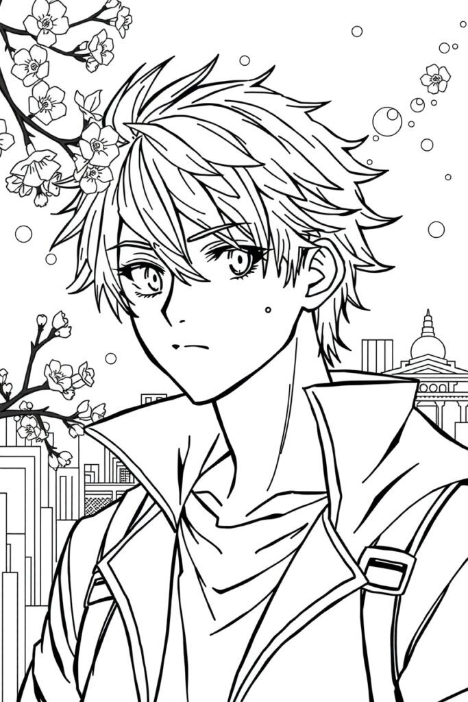 anime coloring pages for teens