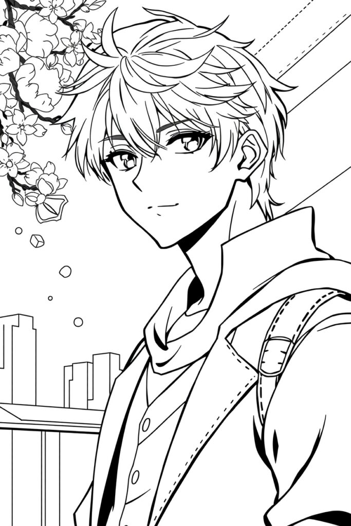 anime coloring pages for teens