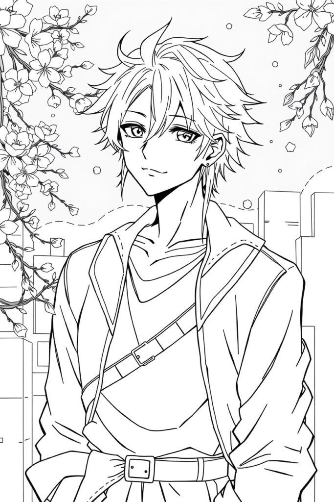 anime coloring pages for teens