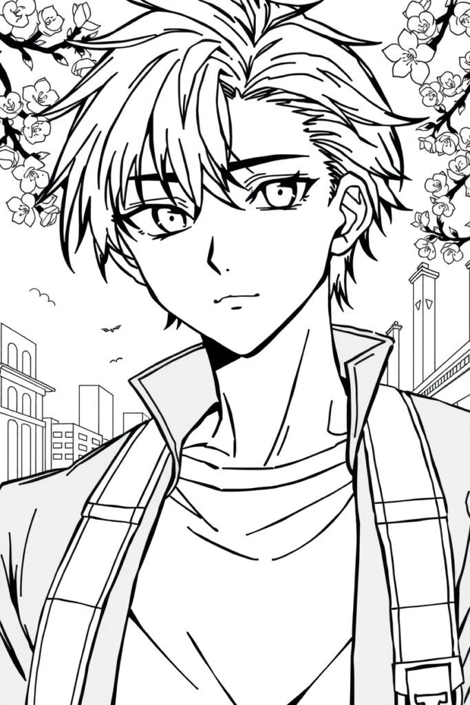 anime coloring pages for teens