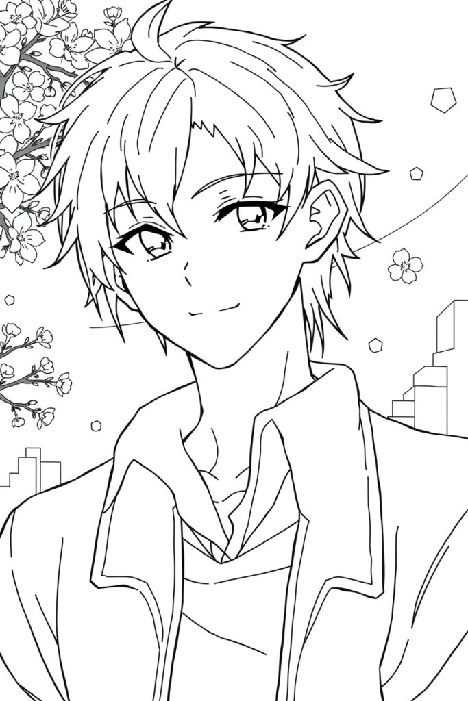 anime coloring pages for teens
