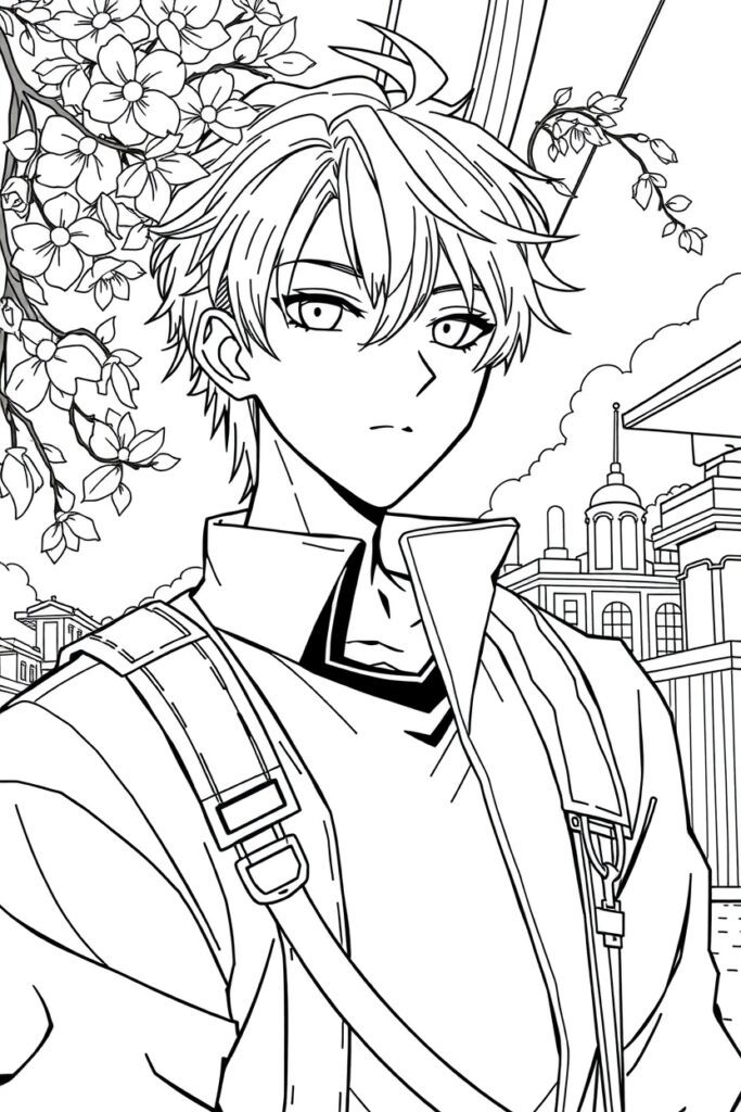 anime coloring pages for teens