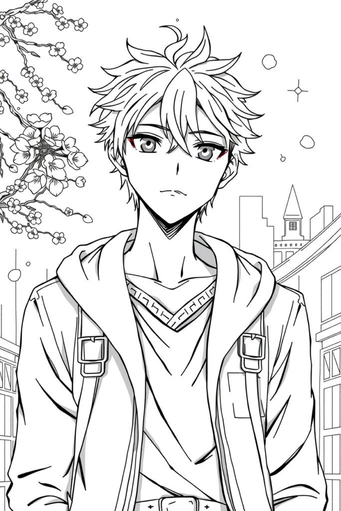 anime coloring pages for teens