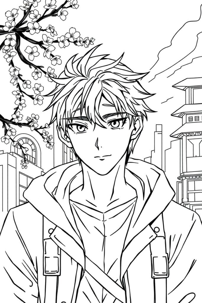 anime coloring pages for teens