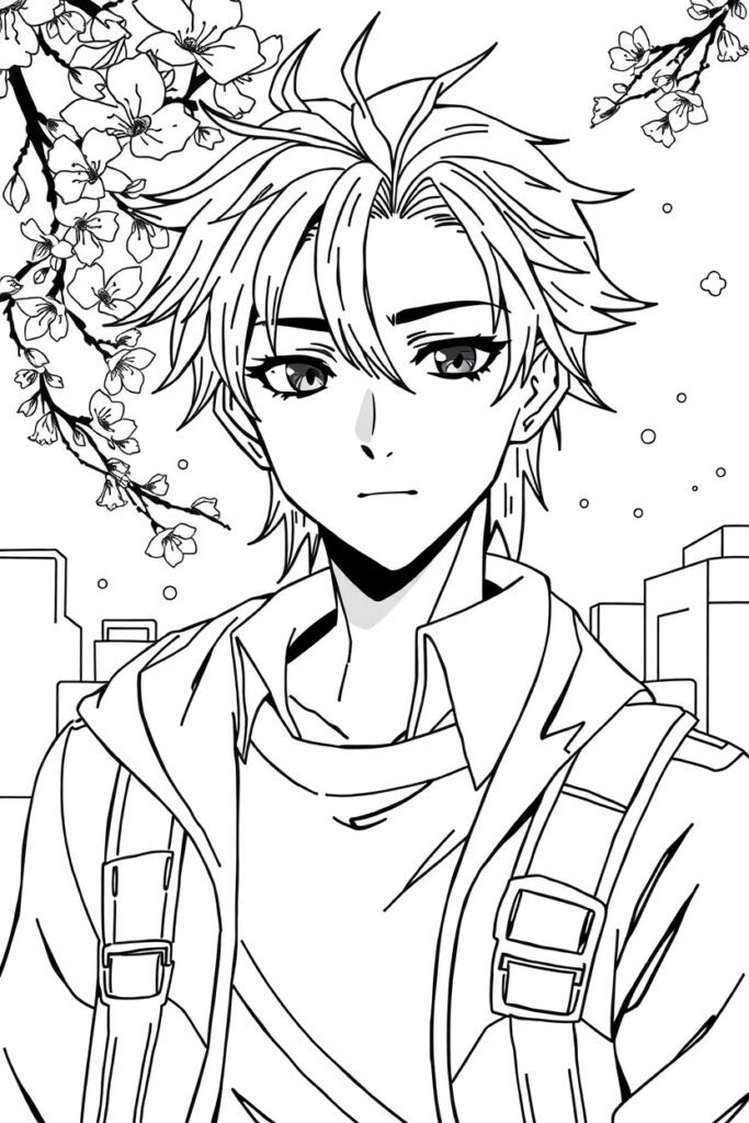 anime coloring pages for teens
