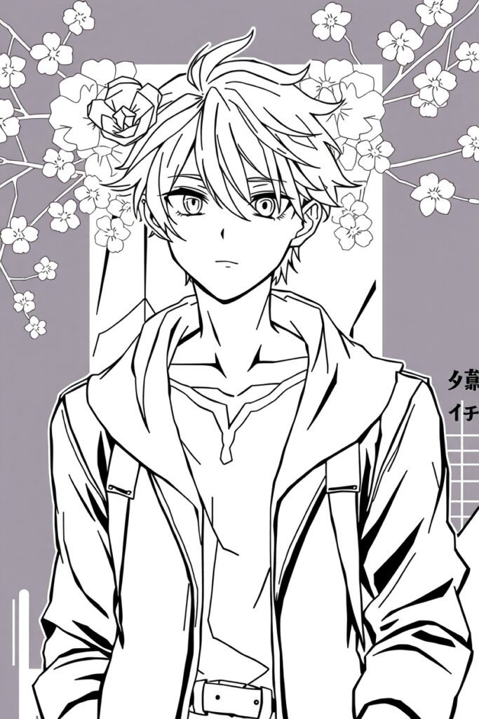 anime coloring pages for teens
