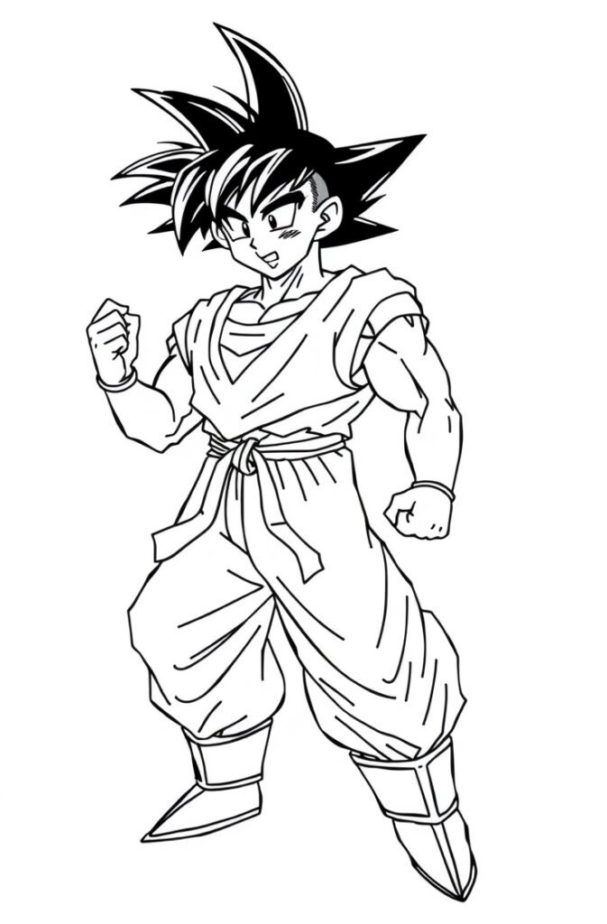 dragon ball z goku coloring pages