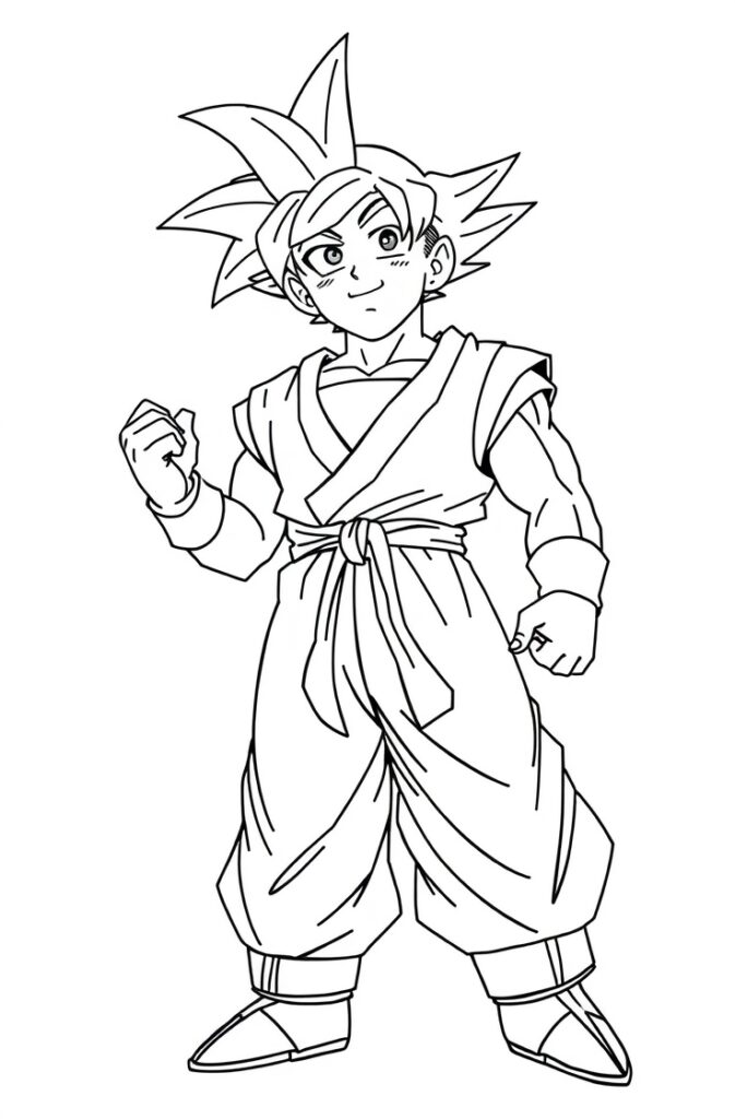 dragon ball z goku coloring pages