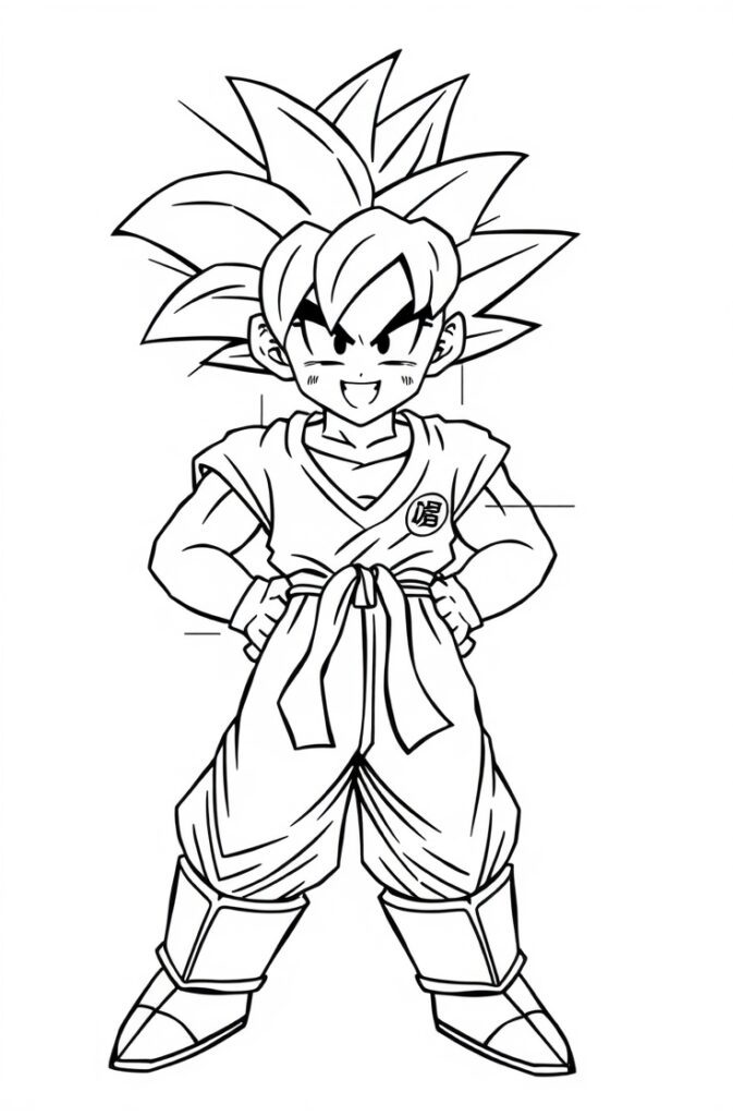 dragon ball z goku coloring pages