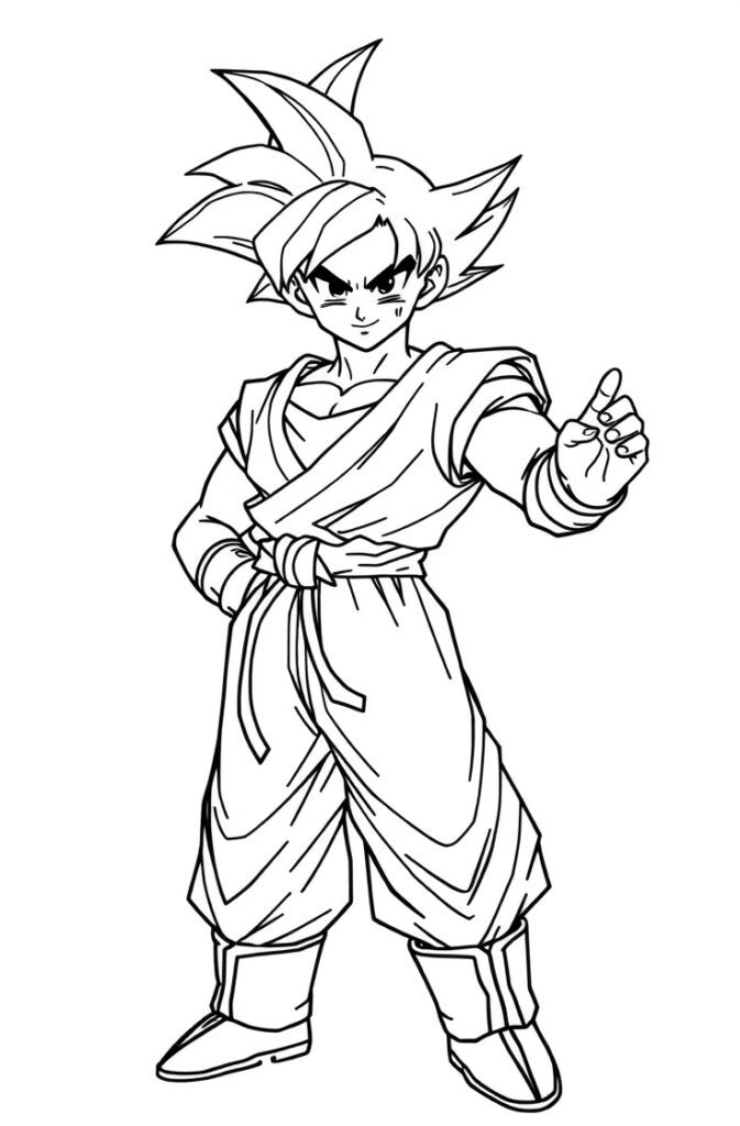 dragon ball z goku coloring pages